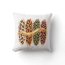Almohada decorativa con estampado de guepardo otoñ