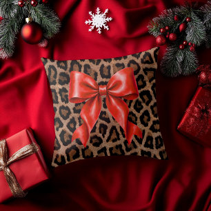 Almohada decorativa con estampado de guepardo y la