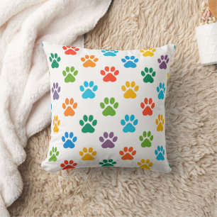 Almohada decorativa con estampado de huella de pat