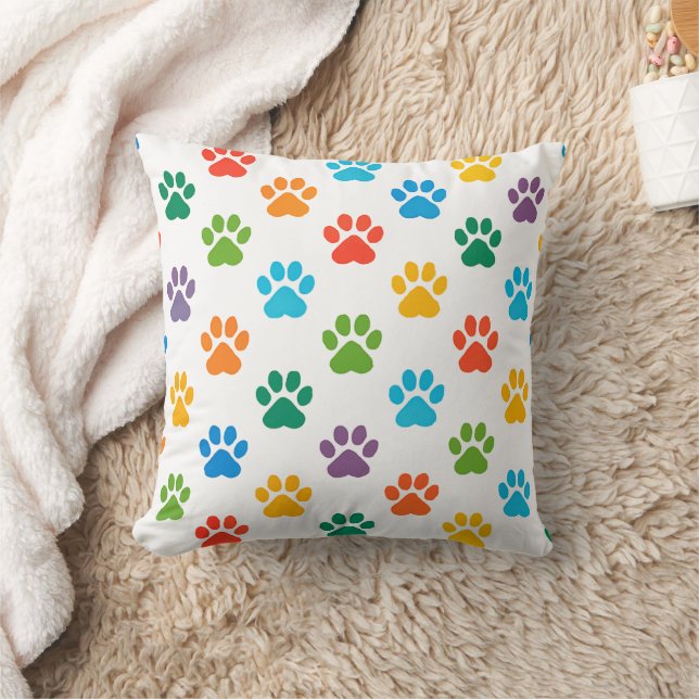 Almohada decorativa con estampado de huella de pat (Manta)