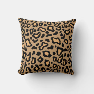 Almohada decorativa con estampado de leopardo retr
