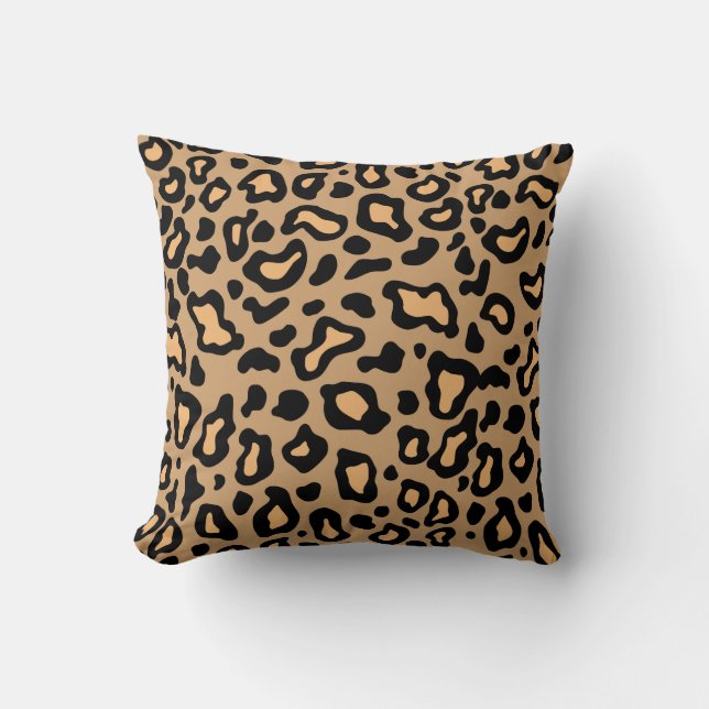 Almohada decorativa con estampado de leopardo retr (Anverso)