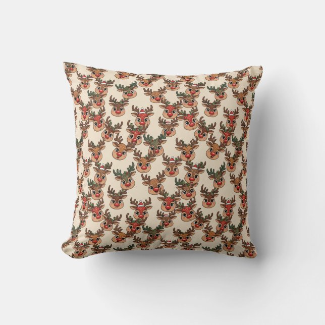 Almohada decorativa con estampado de Navidad (Anverso)