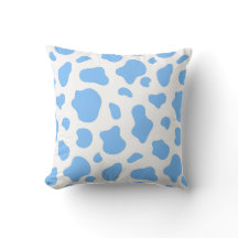 Almohada Decorativa con Estampado de Vaca Azul Cie
