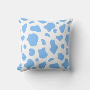 Almohada Decorativa con Estampado de Vaca Azul Cie