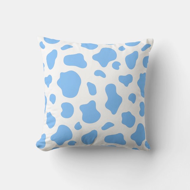 Almohada Decorativa con Estampado de Vaca Azul Cie (Anverso)