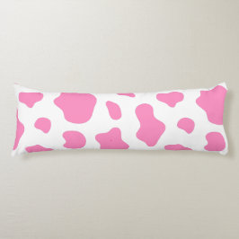 Almohada decorativa con estampado de vaca rosa