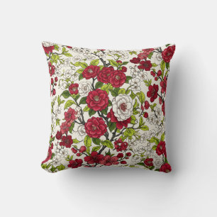Almohada decorativa con estampado floral de cameli