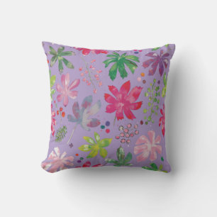 Almohada decorativa con estampado floral de lavand