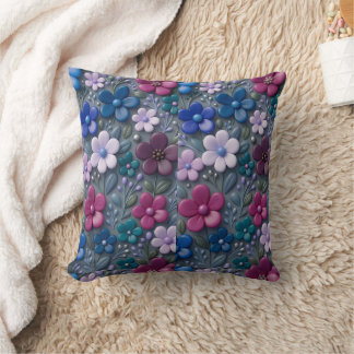 Almohada decorativa con estampado floral en 3D Thr