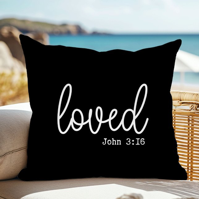 Almohada Decorativa con Frase de Amor Negro (Subido por el creador)