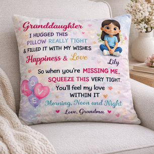 Almohada Decorativa con Frase de Felicidad y Amor