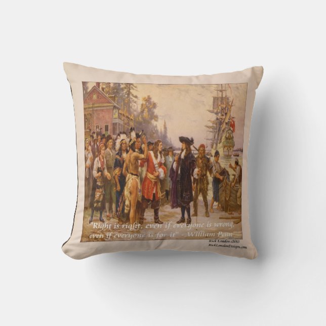 Almohada Decorativa con Frase de William Penn "Lo  (Anverso)