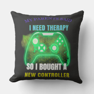 Almohada Decorativa con Frase Divertida de Jugador