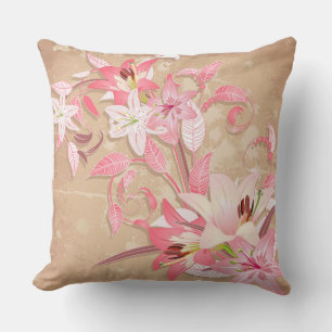 Almohada decorativa con ilustración floral de Lill