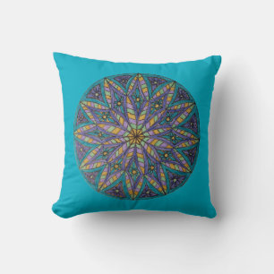 Almohada decorativa con mandala explosión de estre