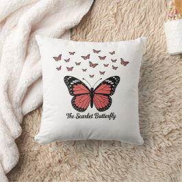 almohada decorativa con mariposa crimson