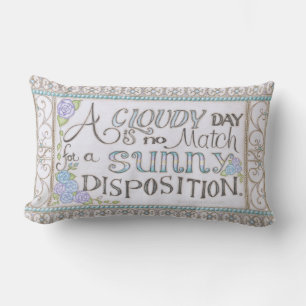 Almohada Decorativa con Mensaje de Disposición Sol