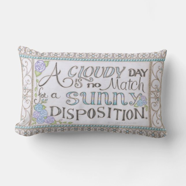 Almohada Decorativa con Mensaje de Disposición Sol (Anverso)
