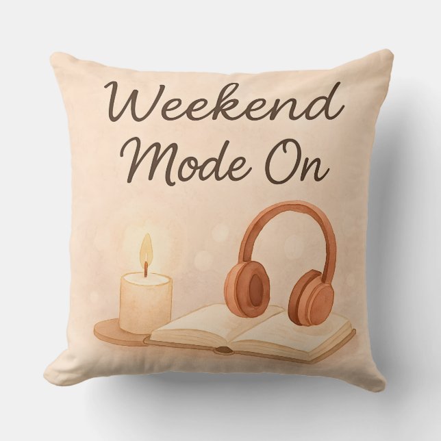 Almohada decorativa con Modo Fin de Semana Activad (Anverso)