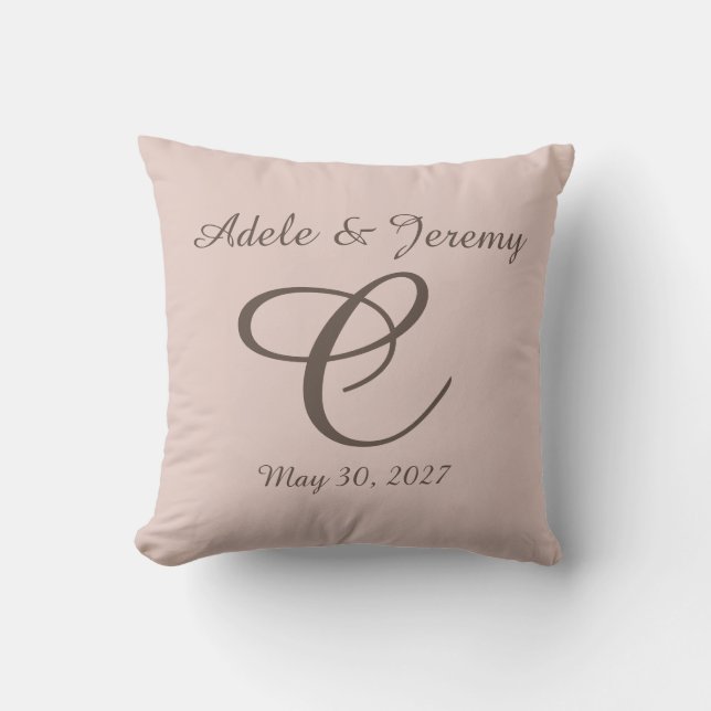 Almohada decorativa con monograma (Anverso)