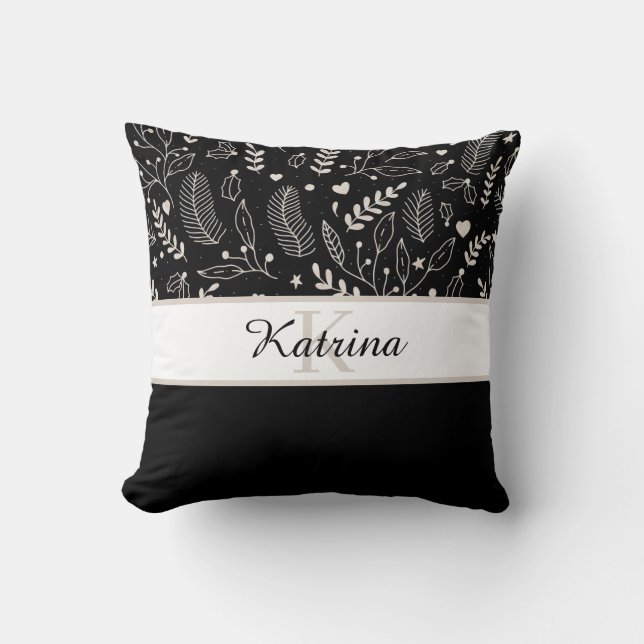Almohada decorativa con monograma (Anverso)