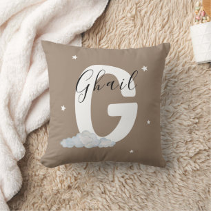 Almohada decorativa con monograma inicial G person