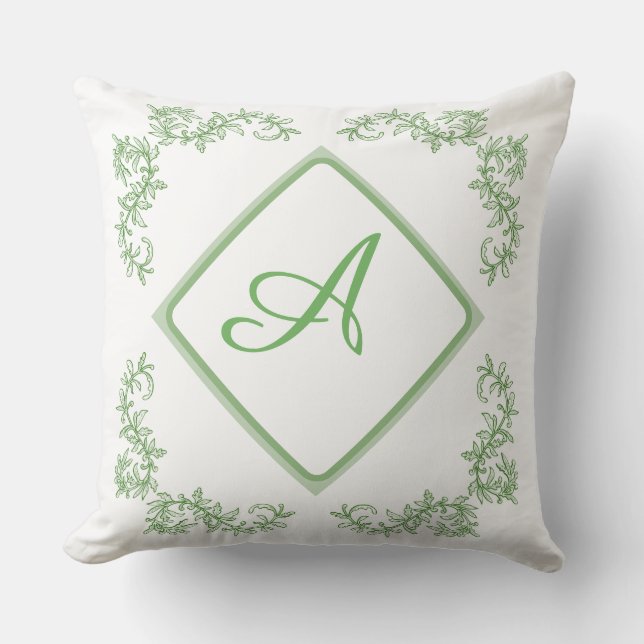 Almohada decorativa con motivo botánico simple (Anverso)