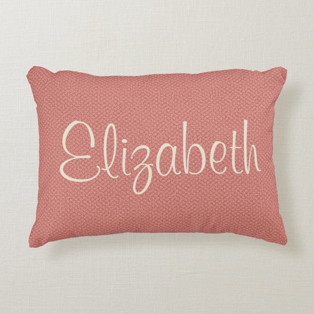 Almohada decorativa con nombre personalizado y ace (Anverso)