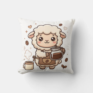 Almohada Decorativa con Oveja Barista Adorable