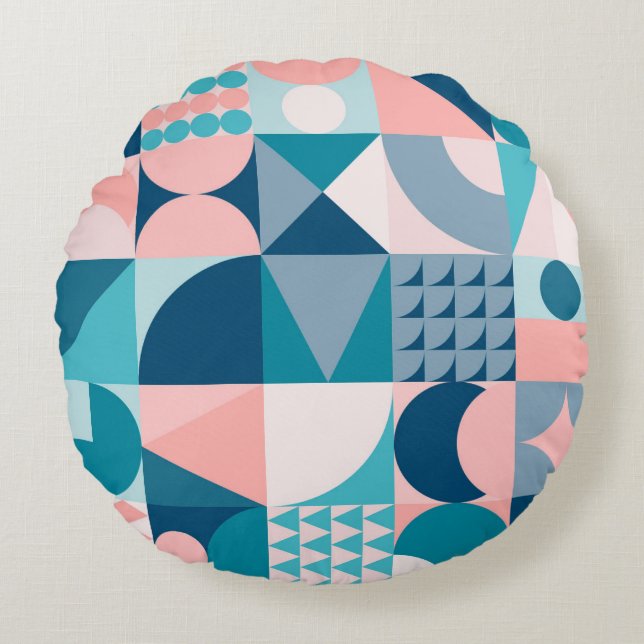 Almohada decorativa con patrón abstracto de mediad (Anverso)