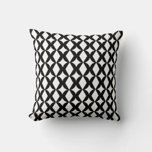 Almohada decorativa con patrón abstracto en blanco