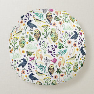Almohada decorativa con patrón botánico inspirado 