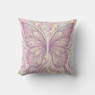 Almohada decorativa con patrón de alas de mariposa