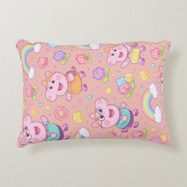 Almohada decorativa con patrón de cerdo | Animal d