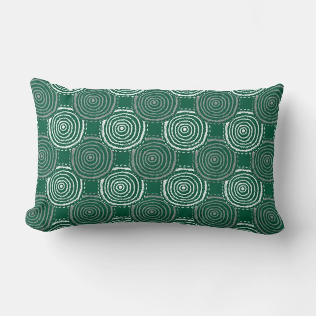 Almohada decorativa con patrón de círculo tribal (Anverso)