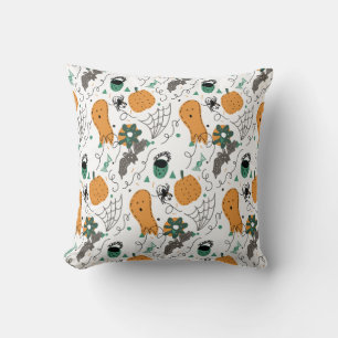 Almohada decorativa con patrón de fantasmas lindos