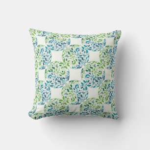 Almohada decorativa con patrón de jardín místico
