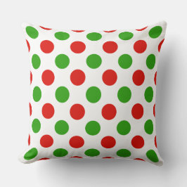 Almohada decorativa con patrón de lunares grandes 