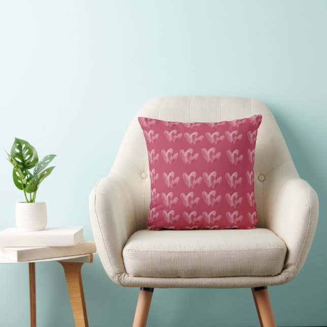 Almohada Decorativa con Patrón de Mariposa Rosa  (Silla)