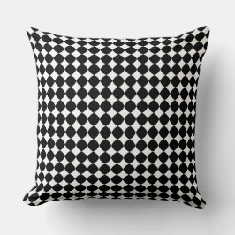 Almohada decorativa con patrón de rombos en damero