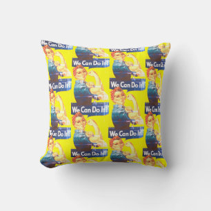 Almohada Decorativa con Patrón Deteriorado 'We Can