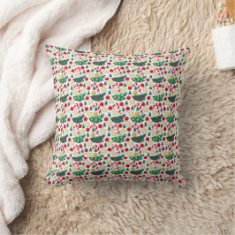 Almohada decorativa con patrón festivo de Navidad