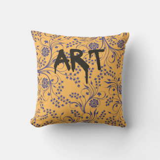 Almohada decorativa con patrón floral de arte de g