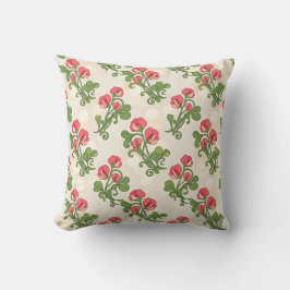 Almohada Decorativa con Patrón Floral Sin Costuras