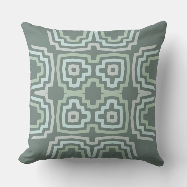 Almohada decorativa con patrón geométrico (Anverso)