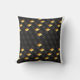 almohada decorativa con patrón hexagonal