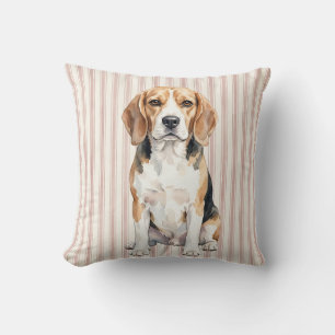 Almohada decorativa con retrato de perro Beagle en