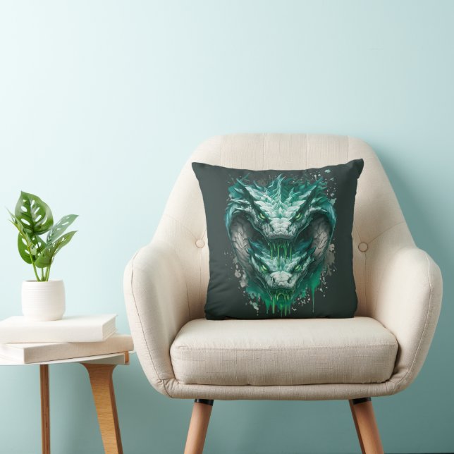 Almohada Decorativa con Salpicaduras de Acuarela d (Silla)