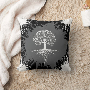 Almohada decorativa con salpicaduras del Árbol de